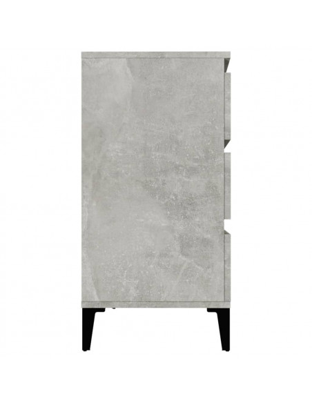 Credenza Grigio Cemento 60x35x70 cm in Legno Multistrato