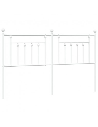 Testiera in Metallo Bianco 180 cm