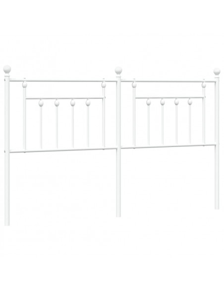 Testiera in Metallo Bianco 180 cm