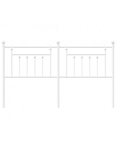 Testiera in Metallo Bianco 180 cm