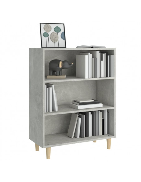 Credenza Grigio Cemento 69,5x32,5x90 cm in Legno Multistrato