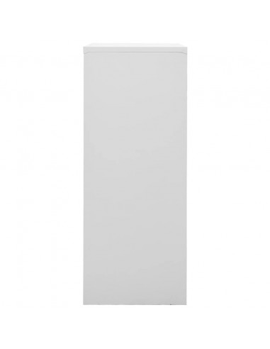 Armadio per Ufficio Grigio Chiaro 90x40x102 cm in Acciaio
