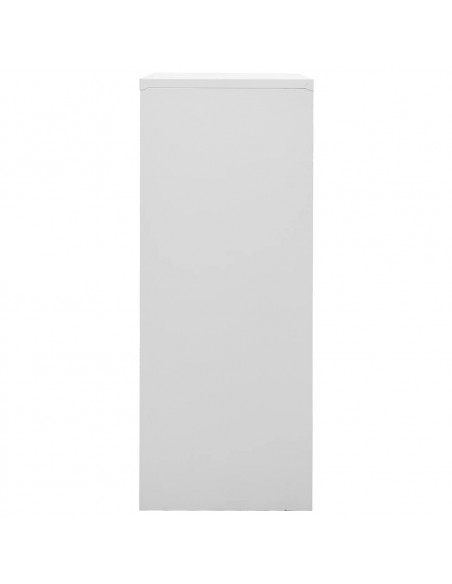 Armadio per Ufficio Grigio Chiaro 90x40x102 cm in Acciaio
