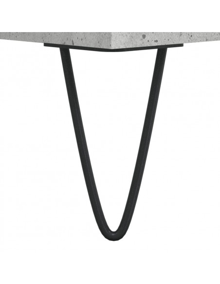 Credenza Grigio Cemento 69,5x34x180 cm in Legno Multistrato