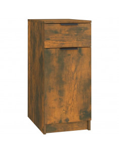 Armadietto Scrivania Rovere Fumo 33,5x50x75cm Legno Multistrato 2