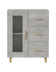 Credenza Grigio Cemento 69,5x34x90 cm in Legno Multistrato