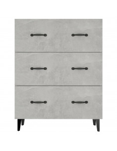 Credenza Grigio Cemento 69,5x34x90 cm in Legno Multistrato