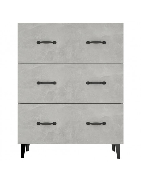 Credenza Grigio Cemento 69,5x34x90 cm in Legno Multistrato