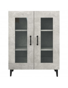 Credenza Grigio Cemento 69,5x34x90 cm in Legno Multistrato