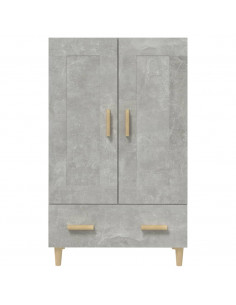 Credenza Grigio Cemento 70x31x115 cm in Legno Multistrato