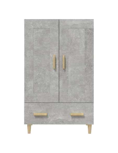 Credenza Grigio Cemento 70x31x115 cm in Legno Multistrato