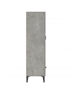 Credenza Grigio Cemento 70x31x115 cm in Legno Multistrato