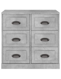 Credenza Grigio Cemento 70x35,5x67,5 cm in Legno Multistrato