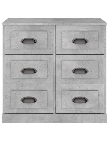Credenza Grigio Cemento 70x35,5x67,5 cm in Legno Multistrato