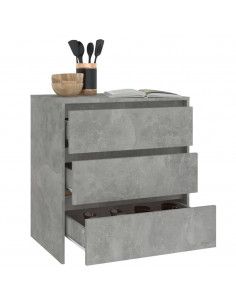 Credenza Grigio Cemento 70x41x75 cm in Truciolato