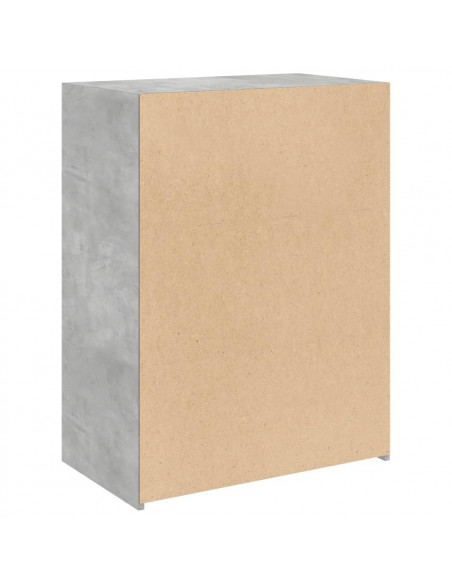 Credenza Grigio Cemento 70x41x93 cm in Legno Multistrato