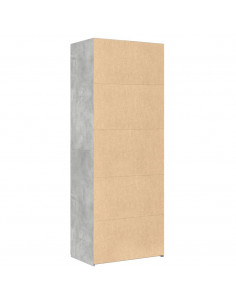 Credenza Grigio Cemento 70x42,5x185 cm in Legno Multistrato