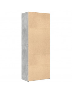 Credenza Grigio Cemento 70x42,5x185 cm in Legno Multistrato