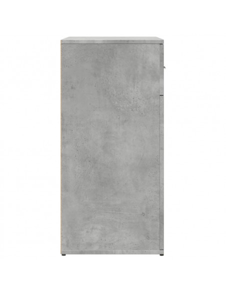Credenza Grigio Cemento 79x38x80 cm in Legno Multistrato