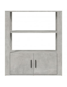 Credenza Grigio Cemento 80x30x90 cm in Legno Multistrato