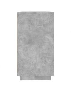 Credenza Grigio Cemento 80x34x75 cm in Legno Multistrato