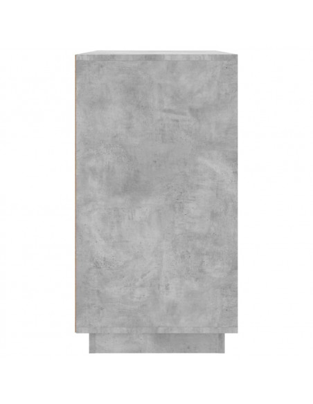 Credenza Grigio Cemento 80x34x75 cm in Legno Multistrato
