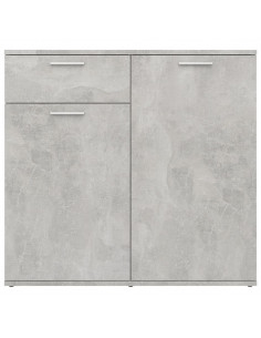 Credenza Grigio Cemento 80x36x75 cm in Legno Multistrato