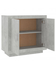 Credenza Grigio Cemento 80x40x75 cm in Legno Compensato
