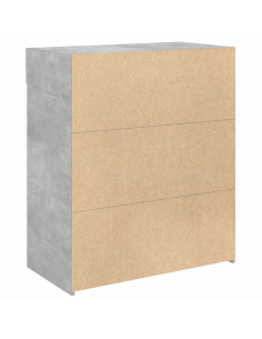 Credenza Grigio Cemento 80x42,5x93 cm in Legno Multistrato