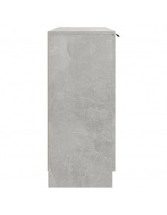 Credenza Grigio Cemento 90,5x30x70 cm in Legno Multistrato