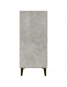 Credenza Grigio Cemento 90x34x80 cm in Legno Multistrato