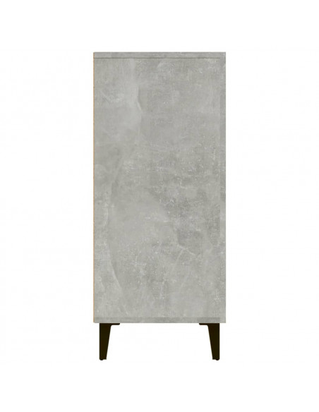 Credenza Grigio Cemento 90x34x80 cm in Legno Multistrato