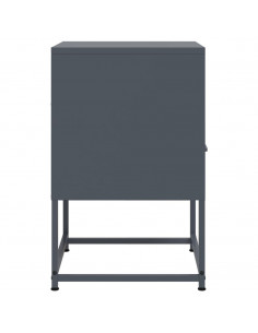 Comodino Antracite 36x39x60,5 cm in Acciaio 2