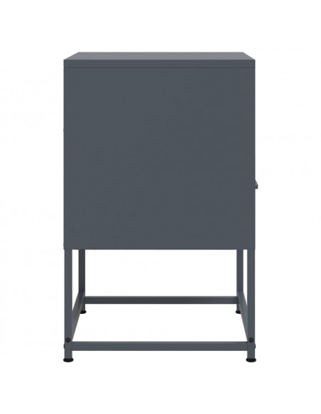 Comodino Antracite 36x39x60,5 cm in Acciaio