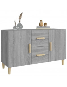 Credenza Grigio Sonoma 100x36x60 cm in Legno Multistrato