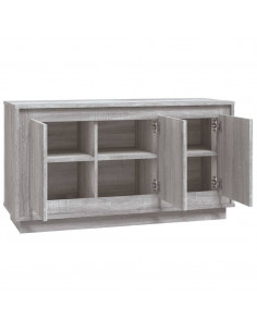 Credenza Grigio Sonoma 102x35x55 cm in Legno Multistrato