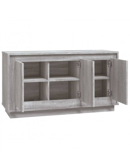 Credenza Grigio Sonoma 102x35x55 cm in Legno Multistrato