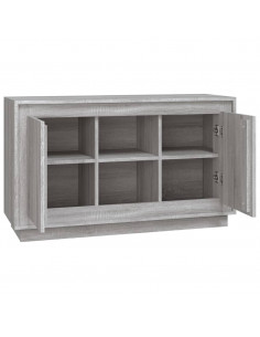 Credenza Grigio Sonoma 102x35x60 cm in Legno Multistrato