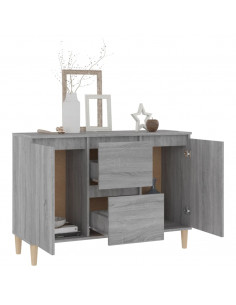 Credenza Grigio Sonoma 103,5x35x70 cm in Legno Ingegnerizzato