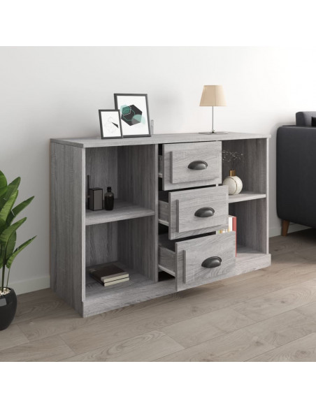 Credenza Grigio Sonoma 104,5x35,5x67,5 cm in Legno Multistrato