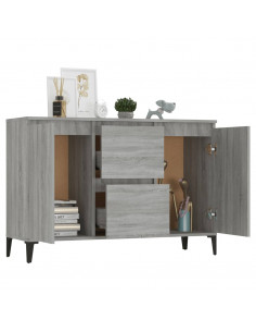 Credenza Grigio Sonoma 104x35x70 cm in Legno Multistrato