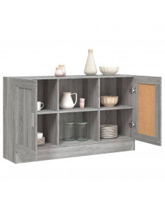 Credenza Grigio Sonoma 120x30,5x70 cm in Legno Multistrato