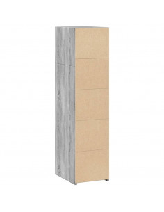 Credenza Grigio Sonoma 30x41x124cm in Legno Multistrato