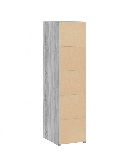 Credenza Grigio Sonoma 30x41x124cm in Legno Multistrato