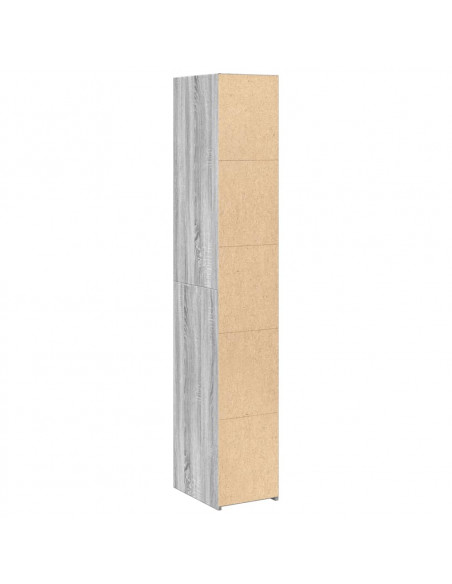 Credenza Grigio Sonoma 30x41x185 cm in Legno Multistrato