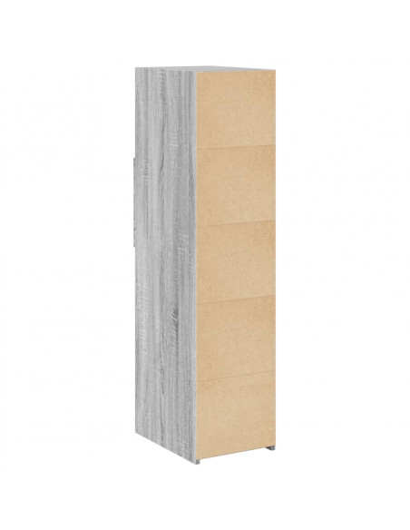 Credenza Grigio Sonoma 30x42,5x124 cm in Legno Multistrato