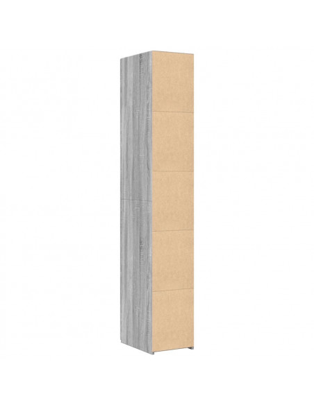 Credenza Grigio Sonoma 30x42,5x185 cm in Legno Multistrato