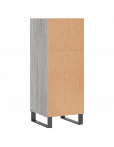 Credenza Grigio Sonoma 34,5x32,5x90 cm in Legno Multistrato