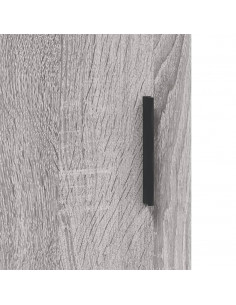 Credenza Grigio Sonoma 34,5x34x180 cm in Legno Multistrato