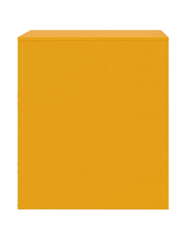 Comodino Giallo 34,5x39x44 cm in Acciaio